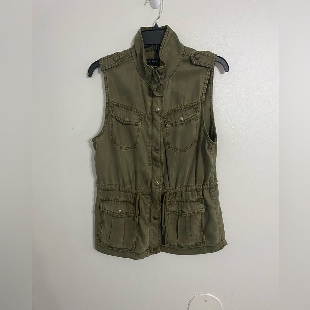 Max Jeans Military Cargo/Utility Vest Size Small Olive/Army green